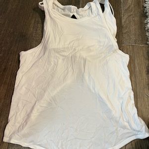 Lululemon white top with built in bra
